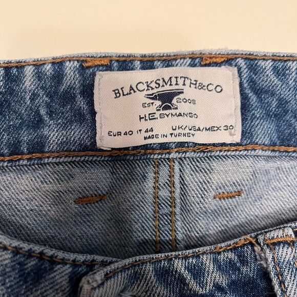 Blacksmith & Co. H.E. By Mango Button Fly Straight Leg Jeans sz 30 - Picture 7 of 7